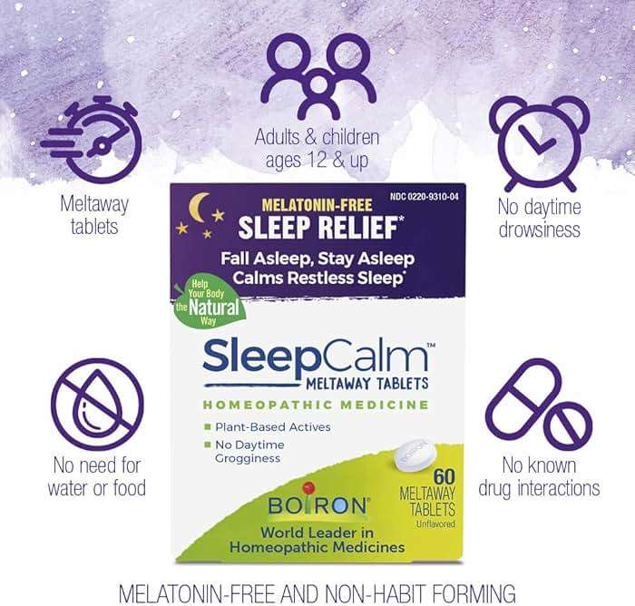 Boiron SleepCalm - Melatonin-Free and Non Habit-Forming - Dissolvable Tablets - 180 Count - Image 3