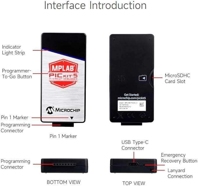 Waveshare PICkit 5 In-Circuit Debugger and Programmer, Type-C Port, Supports MPLAB, Card Programmer - Image 8