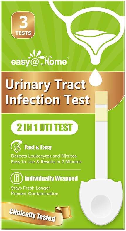 Easy@Home Urinary Tract Infection Test Strips - 3 Pack UTI Test for Women | Individually Wrapped for 2-Year Shelf Life | Detects Leukocytes & Nitrite | Home & Travel Essentials #UTI-EZU-102 - Image 1
