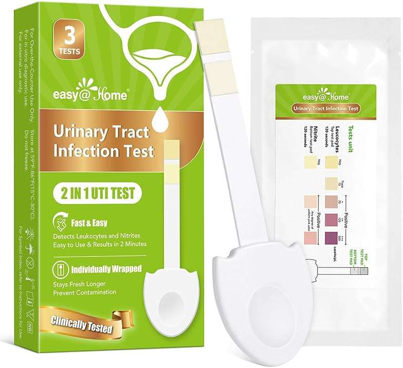 Easy@Home Urinary Tract Infection Test Strips - 3 Pack UTI Test for Women | Individually Wrapped for 2-Year Shelf Life | Detects Leukocytes & Nitrite | Home & Travel Essentials #UTI-EZU-102 - Image 8