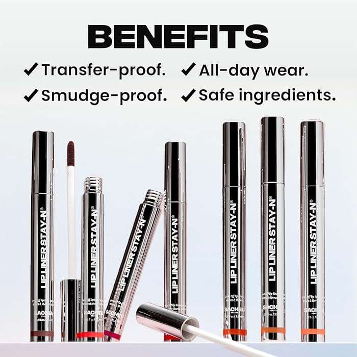 Sacheu Lip Liner STAY-N Peel Off Lip Stain — Long Lasting Waterproof Lip Tint with Hyaluronic Acid & Vitamin E — Transfer Proof Matte Finish, Vegan & Cruelty-Free (getREDy) - Image 4
