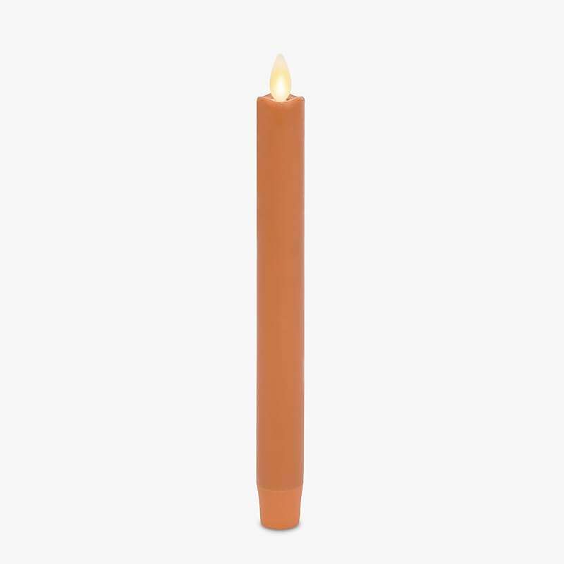 Luminara - Flameless Battery Operated Taper Candle - Harvest Pumpkin - Pack of 1-1x9.5 - LED Flickering Flame - Realistic Safe for Home Kids and Pets - Image 1