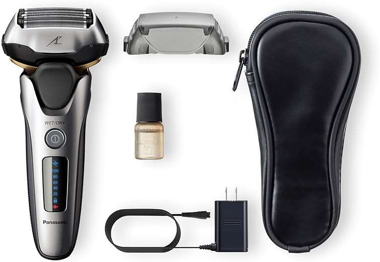Panasonic ARC5 Electric Razor for Men Face, Wet & Dry Shavers with Foil Shaver, Pop-up Trimmer, Ultra-Fast 5-Blade, Smart Shave Sensor, 16D Flexible Pivoting Head - ES-ALV6HS (Silver) - Image 3