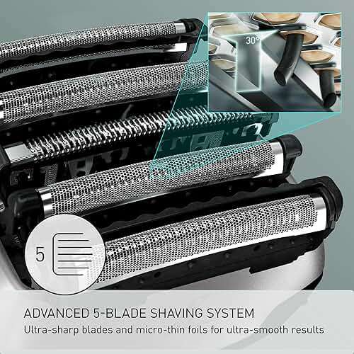 Panasonic ARC5 Electric Razor for Men Face, Wet & Dry Shavers with Foil Shaver, Pop-up Trimmer, Ultra-Fast 5-Blade, Smart Shave Sensor, 16D Flexible Pivoting Head - ES-ALV6HS (Silver) - Image 5