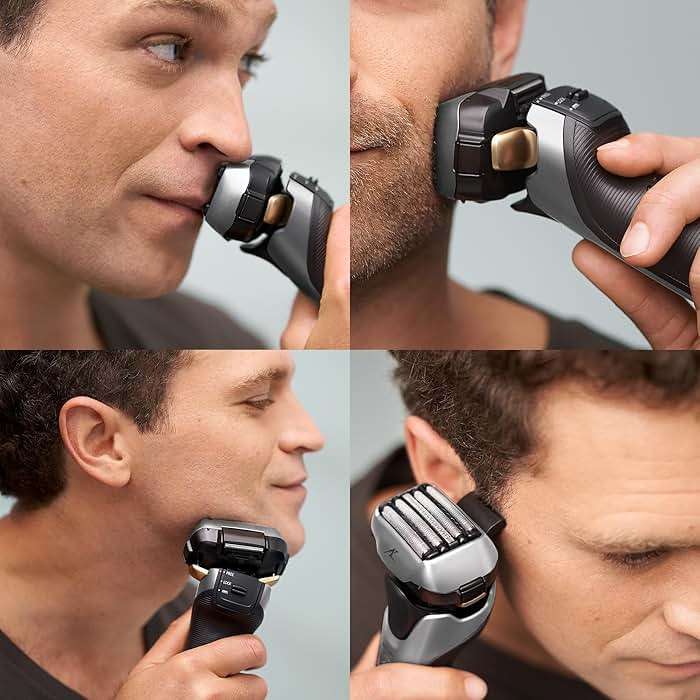 Panasonic ARC5 Electric Razor for Men Face, Wet & Dry Shavers with Foil Shaver, Pop-up Trimmer, Ultra-Fast 5-Blade, Smart Shave Sensor, 16D Flexible Pivoting Head - ES-ALV6HS (Silver) - Image 7