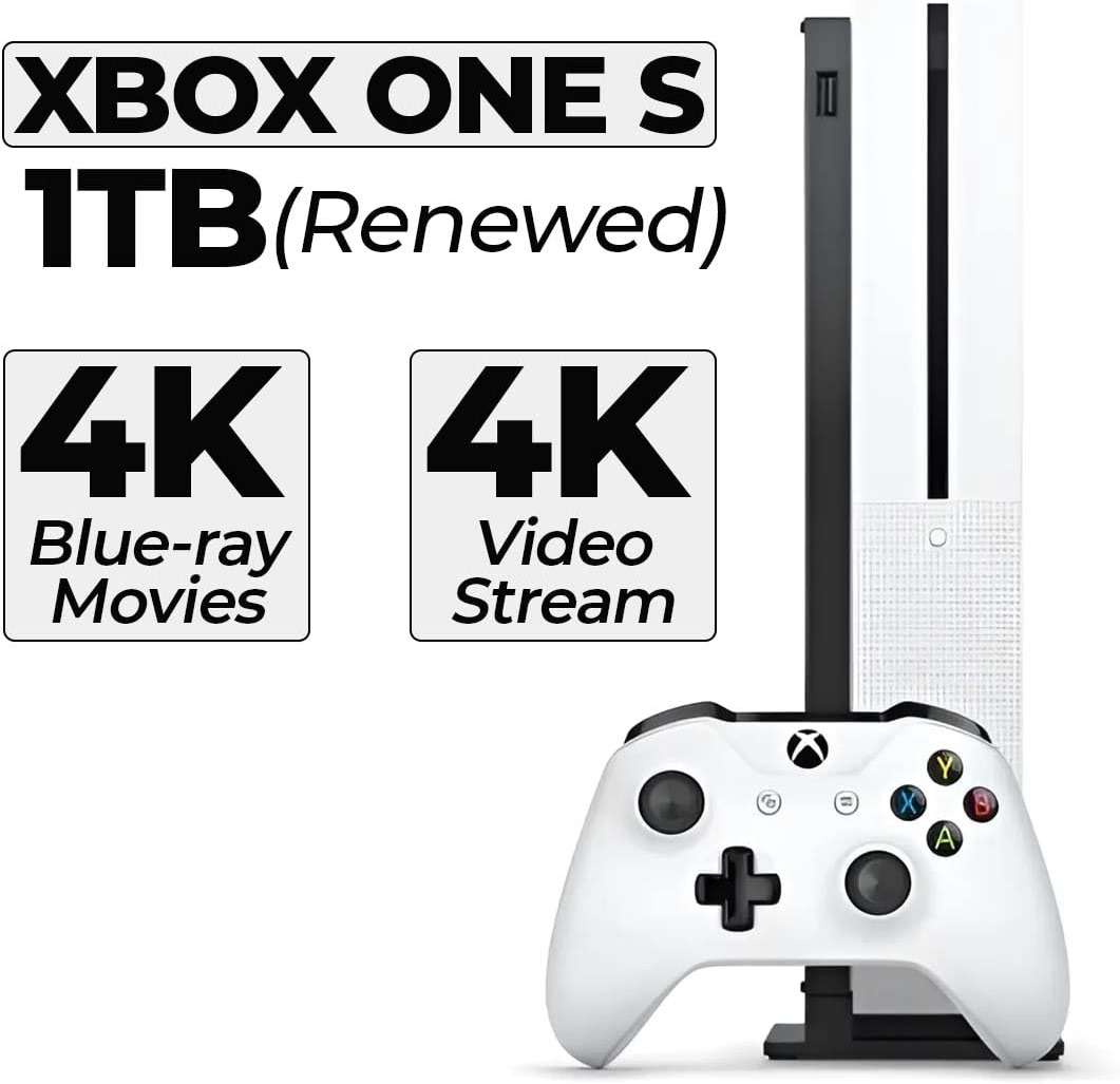 Xbox One S 1TB All-Digital Edition Console Bundle - Includes the Xbox One S Console Series, White, 1x Wireless Controller, and a Microfiber Cloth (Renewed) - Image 2