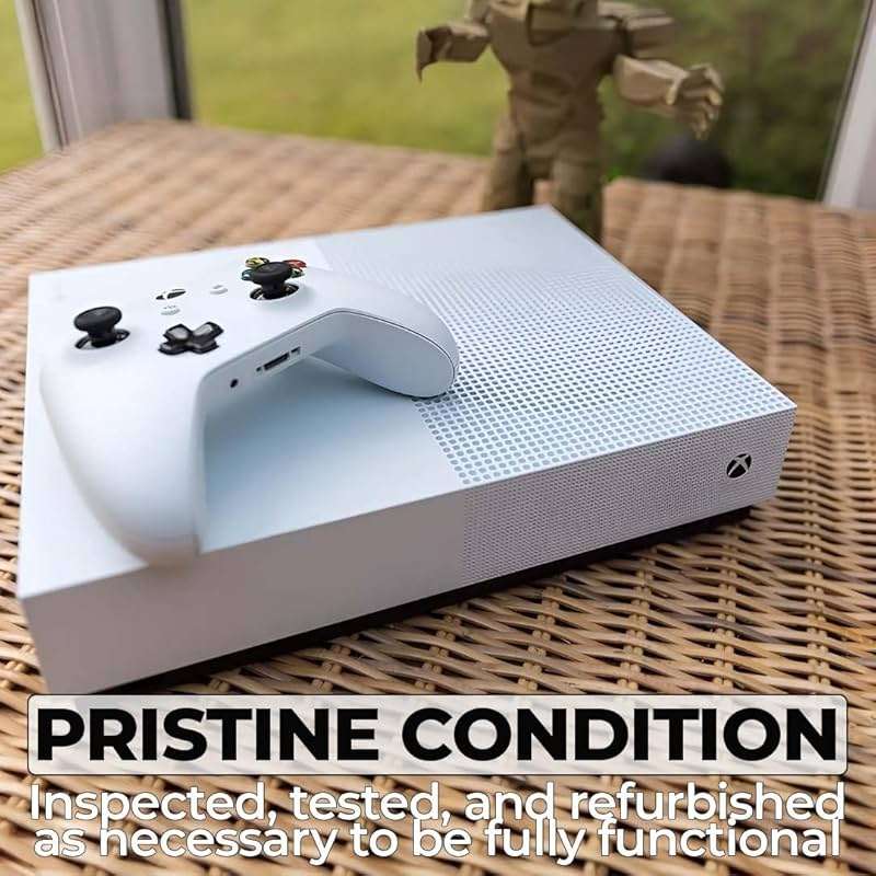 Xbox One S 1TB All-Digital Edition Console Bundle - Includes the Xbox One S Console Series, White, 1x Wireless Controller, and a Microfiber Cloth (Renewed) - Image 6