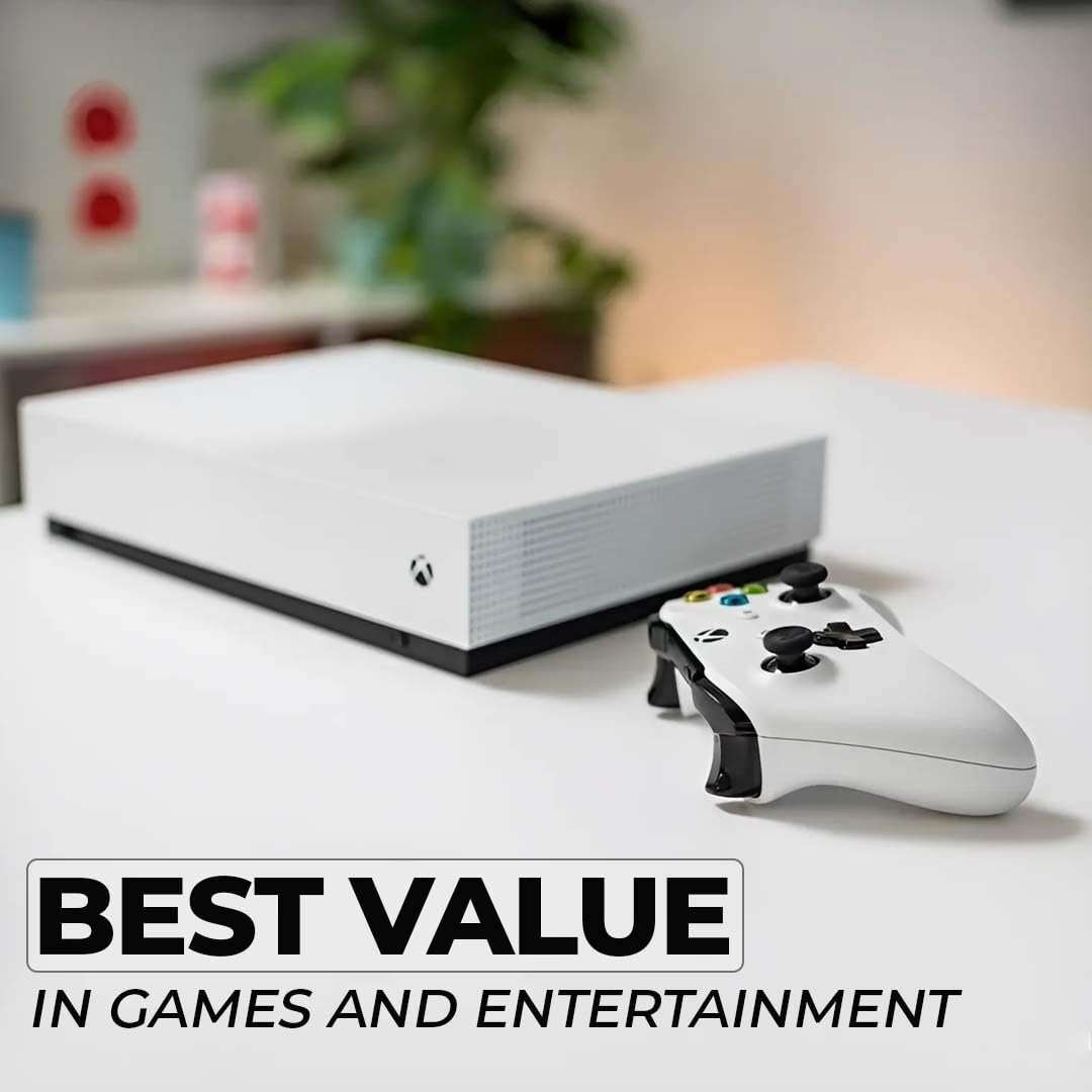 Xbox One S 1TB All-Digital Edition Console Bundle - Includes the Xbox One S Console Series, White, 1x Wireless Controller, and a Microfiber Cloth (Renewed) - Image 7
