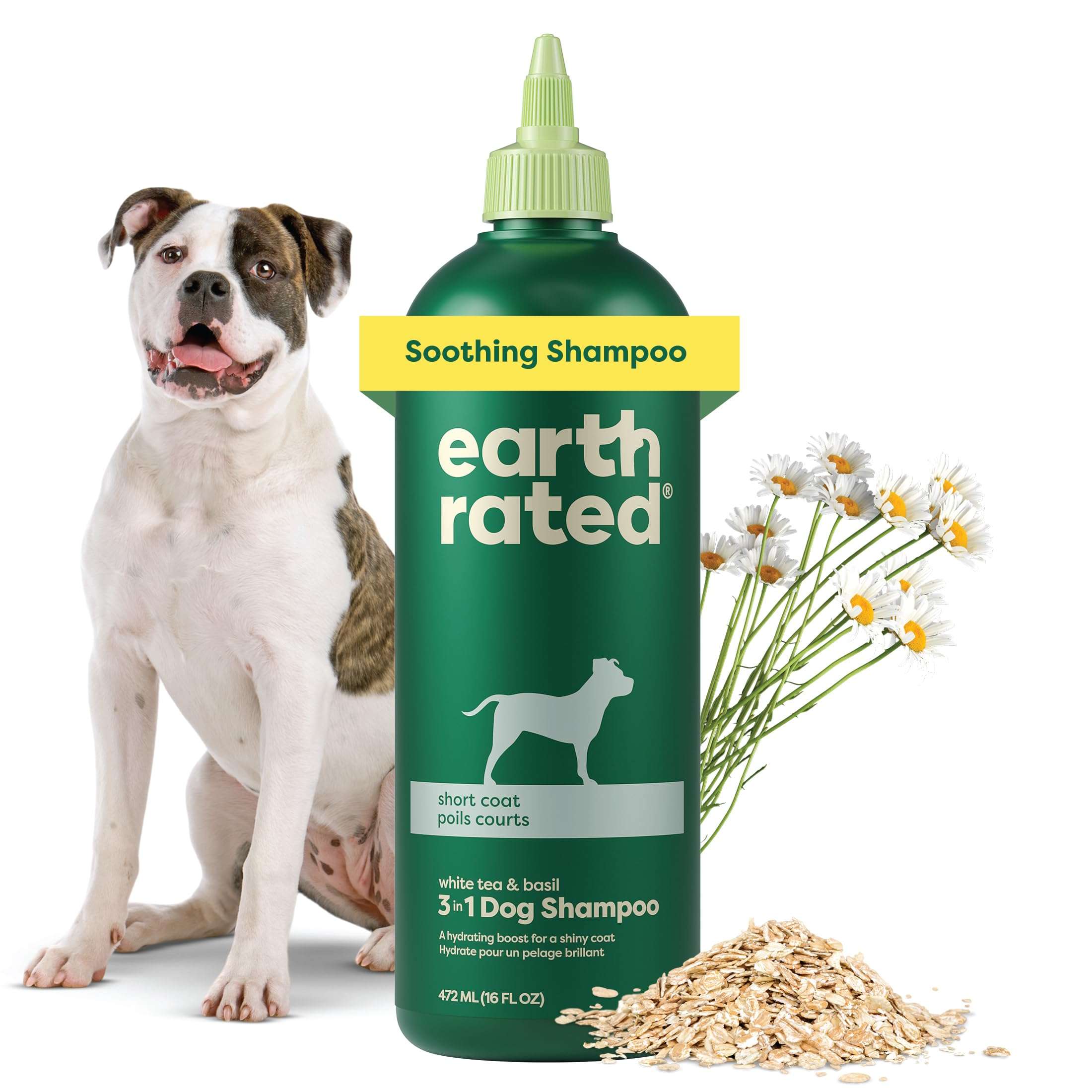 Earth Rated Hypoallergenic 3-in-1 Soothing Dog Shampoo & Conditioner for Dogs & Puppies, Deodorizing, 98.5% Natural Origin Ingredients, 16 oz - Image 1
