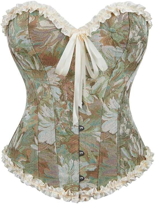 Alivila.Y Fashion Womens Lace Up Corset Top Overbust Body Shaper Bustier Corsets for Women - Image 1