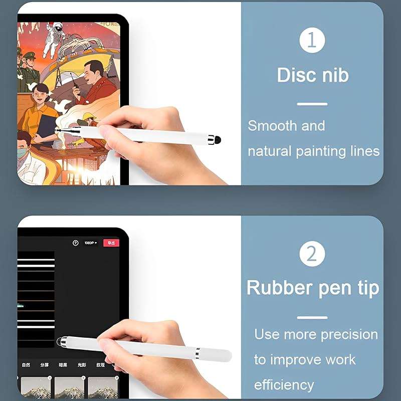 Dxlam 2-in-1 Stylus Pen for Touch Screen, 3pcs High Precision Universal Stylus Pen for iPad Compatible with Apple, iPhone, iPad, Android, Microsoft Tablets, Phones - Image 4