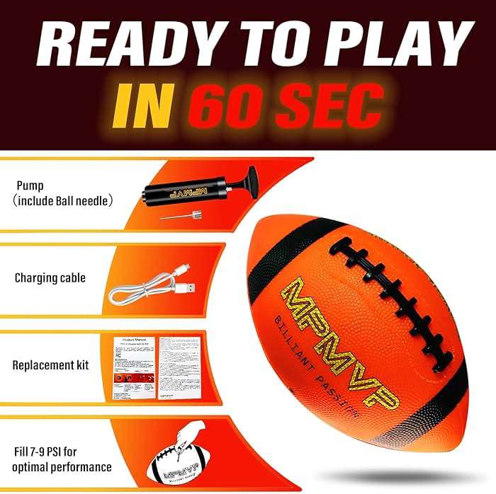 Cadyaw Glow in The Dark Football, Light Up LED Football Size 6, USB Rechargeable, Cool Outdoor Sports Boy Toys for Night Games, Birthday Gifts for Kids & Teens Age 6–12 - Image 4