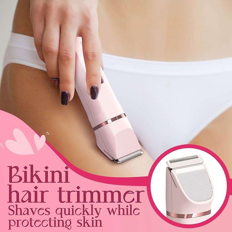 Risina Bikini Trimmer for Women - Painless Electric Razors for Silk Skin,Cordless Body Shaver with Ceramic Blade, Replaceable Lady Razor, IPX7 Waterproof & Easy Cleaning, Birthday Gifts for Women - Image 4