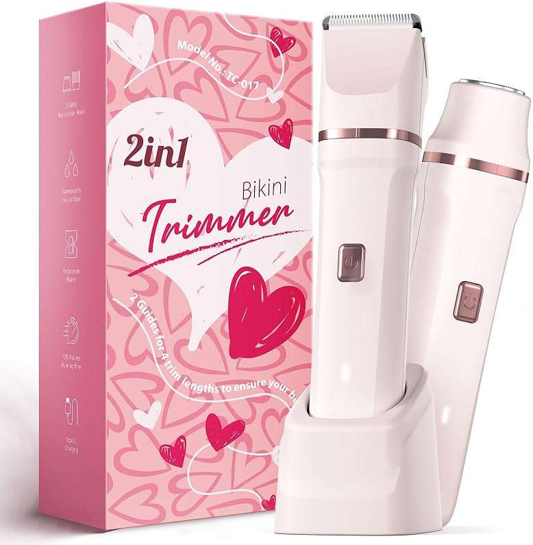 Risina Bikini Trimmer for Women - Painless Electric Razors for Silk Skin,Cordless Body Shaver with Ceramic Blade, Replaceable Lady Razor, IPX7 Waterproof & Easy Cleaning, Birthday Gifts for Women - Image 9