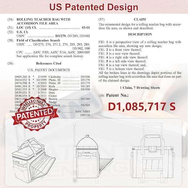 Prokva Rolling Teacher Bag with Wheels, Teacher Tote Bag with Detachable Trolley, Fits for 15.6" Laptop(Patent Design) - Image 4