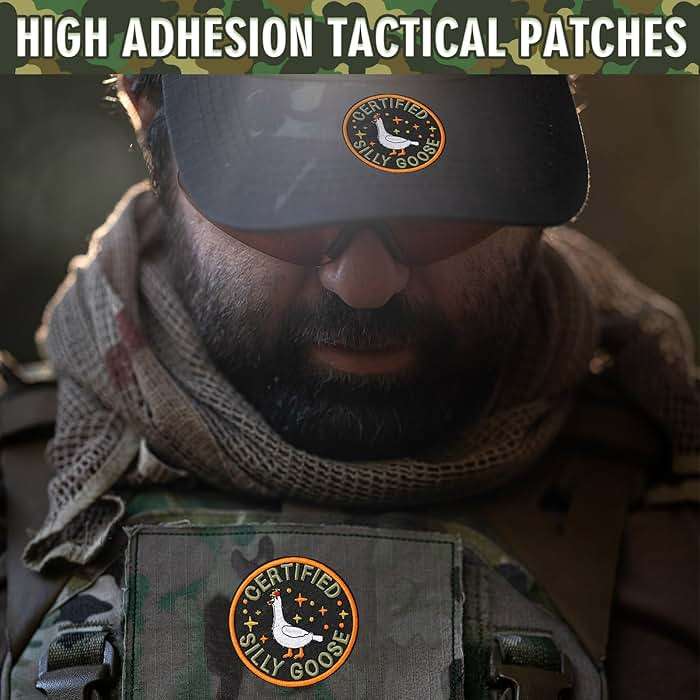 XMJY Funny Goose Hook and Loop Patch, Colorful Embroidered Patch, Cute Animal Meme Morale Patch, DIY Applique Accessories for Backpacks, Dog Harnesses, Army Vests, Gym Bags, Hats, Helmets - Image 6