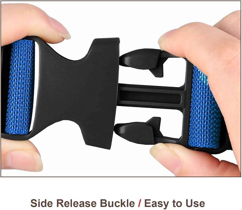MAGARROW 1.5" Utility Luggage Straps with Buckle Adjustable, 4-Pack (Blue, 1.5 in x 3.2 ft) - Image 2