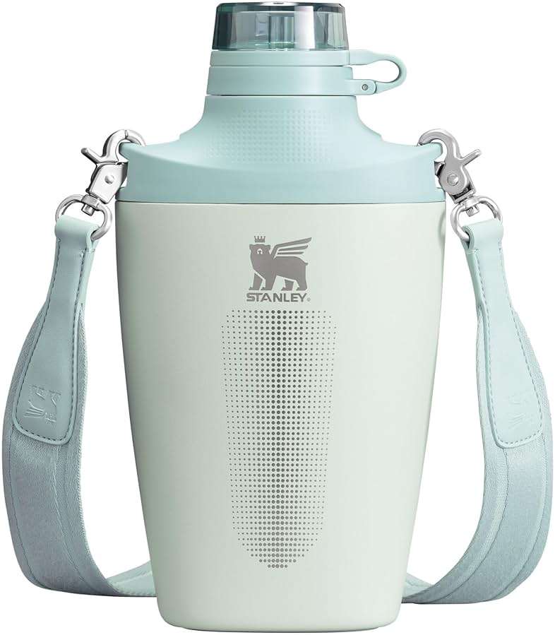 Stanley Cross Bottle 23 oz | Travel Water Bottle with Jacquard Strap | Leakproof Tritan Lid with Removable Straw | Insulated Stainless Steel | BPA-Free | Mist - Image 1