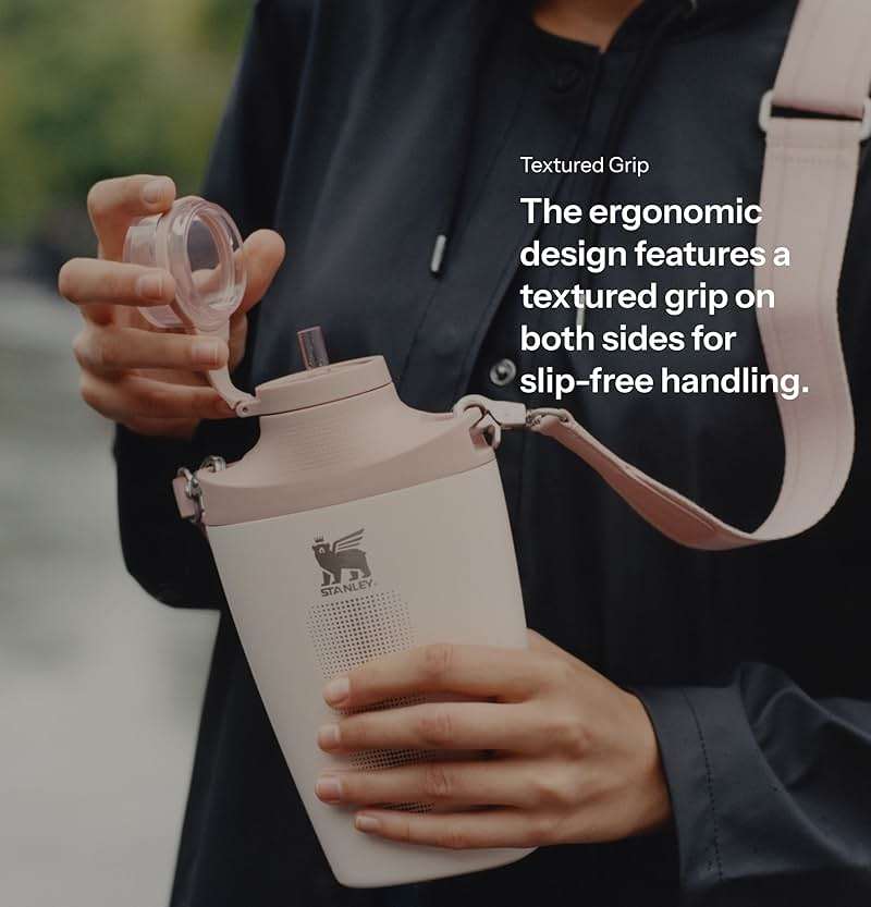 Stanley Cross Bottle 23 oz | Travel Water Bottle with Jacquard Strap | Leakproof Tritan Lid with Removable Straw | Insulated Stainless Steel | BPA-Free | Mist - Image 8