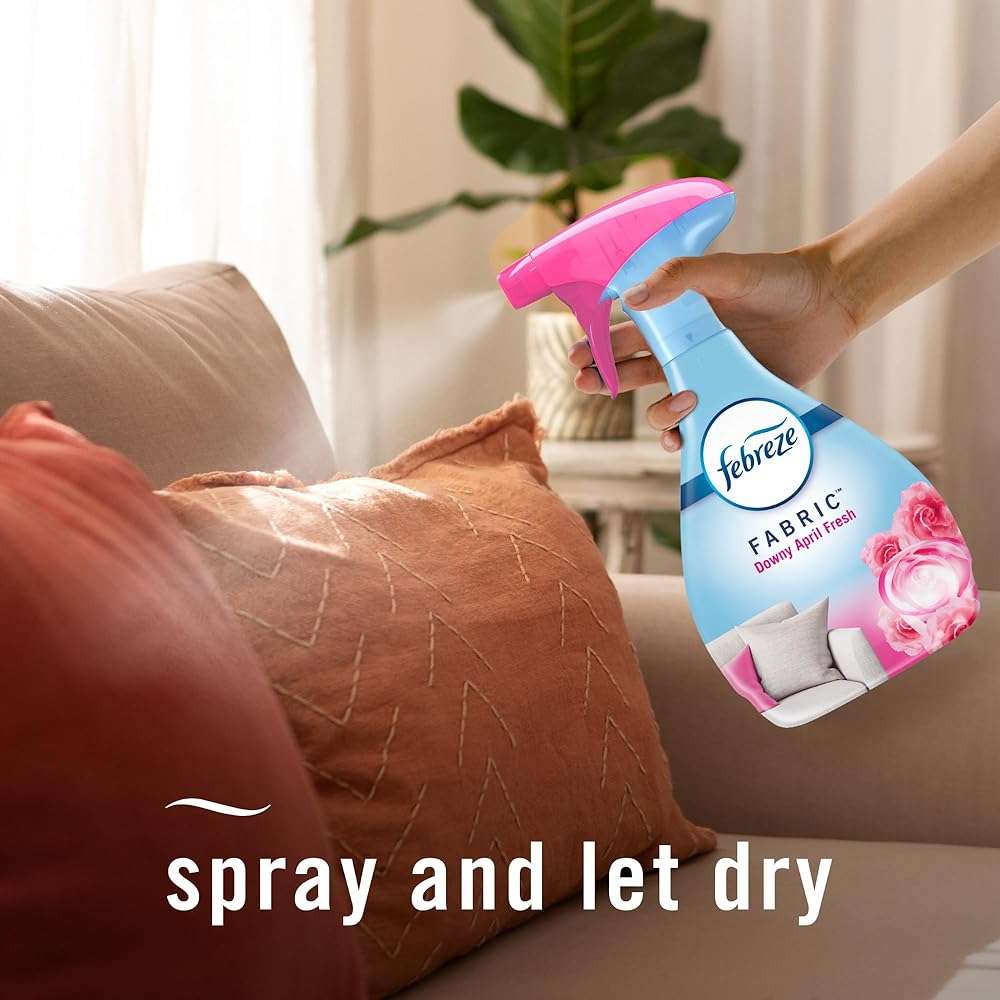 Febreze Odor-Fighting Fabric Refresher, Downy Calm and Downy April Fresh, 16.9oz, 2 pack - Image 8