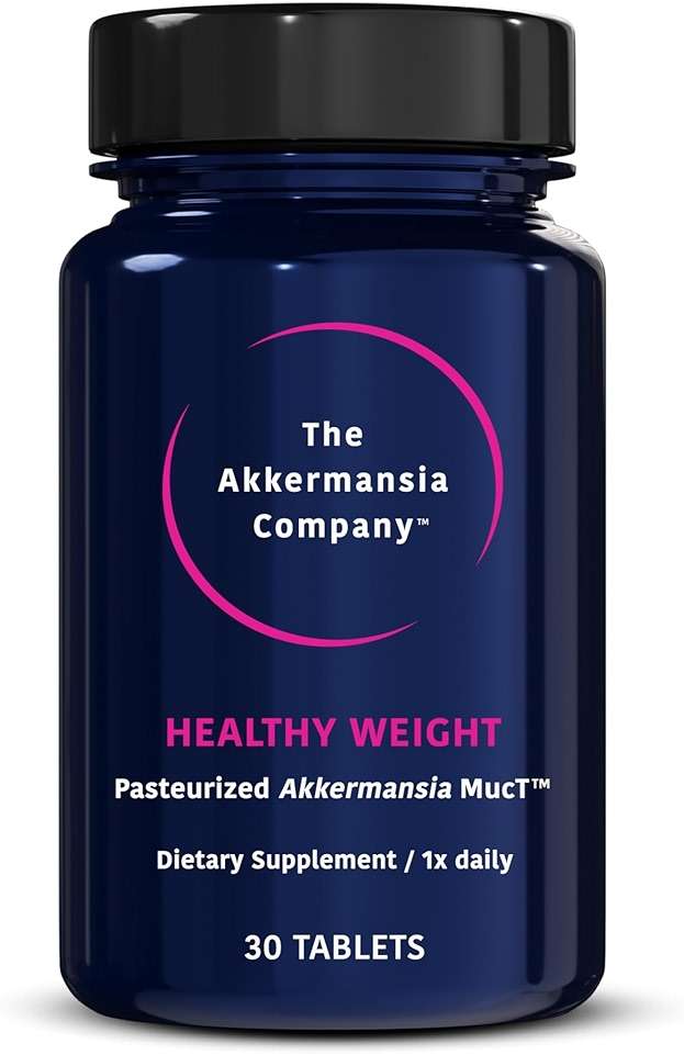 Akkermansia Company Healthy Weight - Akkermansia Probiotic, Akkermansia Muciniphila, GLP-1, Metabolic Vitamins, GLP-1 Supplement for Gut Health, Chromium, Green Tea Leaf - 30 Tablets (Pack of 1) - Image 1