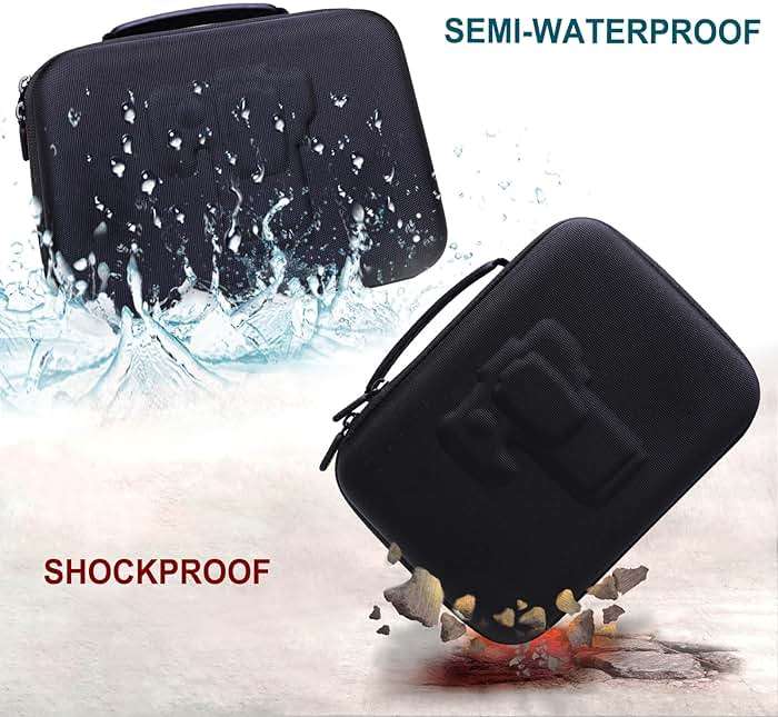 Camera Case Compatible with Canon EOS Rebel T7/R50/R6 Mark II/R100/R50 V/T6/R8/R10/R5 Mark II/RP/R7/5D Mark IV/SL3/R5/T100 DSLR SLR Camera, Len and Tripod with 4 Dividers and Shoulder Strap, Black - Image 5