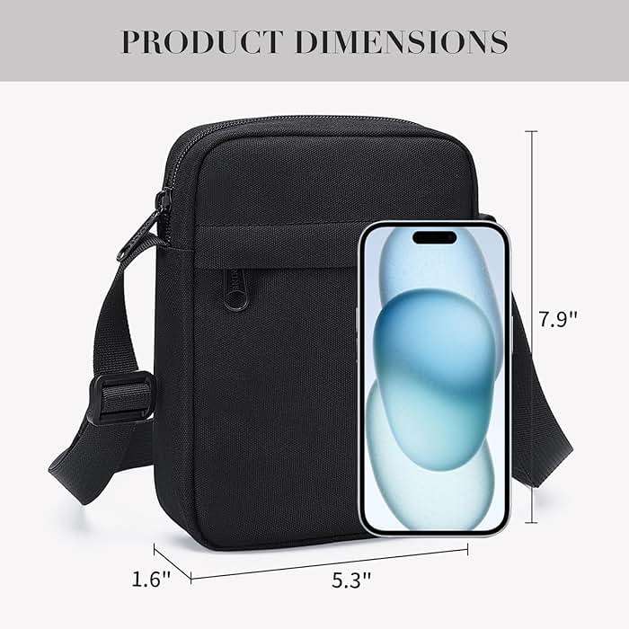 VNINE Crossbody Bags for Women Men,Small Sling Bag with Adjustable Strap Compact Messenger Bag - Image 2