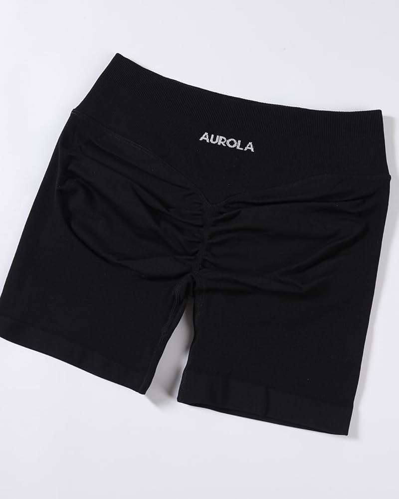AUROLA Influence Workout Shorts for Women,2.5 3.5 4.5 5.5 6.5 No Roll Up Squat Proof Scrunch Seamless Compression Gym Short - Image 6