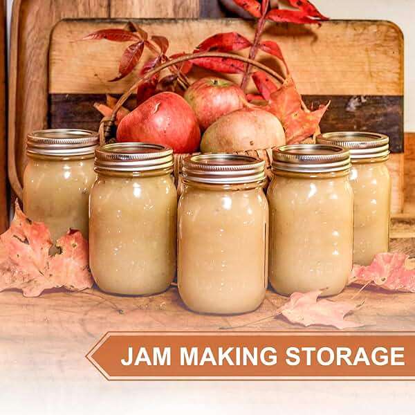 Canning Jar Lids With Rings For Mason Regular Mouth 24Pcs Regular Mouth Kerr Ball Jars Lids With Rings Good Sealing Performance Food Grade Material Kerr Mason Jars For Canning Food Fruits DIY Jam - Image 8