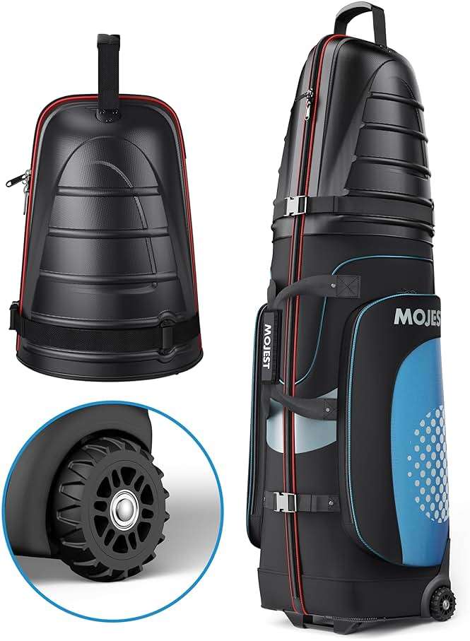 Golf Travel Bags for Airlines with Wheels, Hard Case Top and 1680D Heavy Duty Oxford Protect Golf Clubs, Lightweight and Easy to Maneuver - Image 1