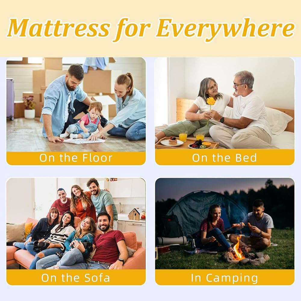 SUZEPER Japanese Floor Mattress Futon Mattress,High Support Foam Foldable Roll Up Shikibuton Tatami Mat 4" Thicken Sleeping Pad for House Guest Camping Travel Couch(King, Gray) - Image 7