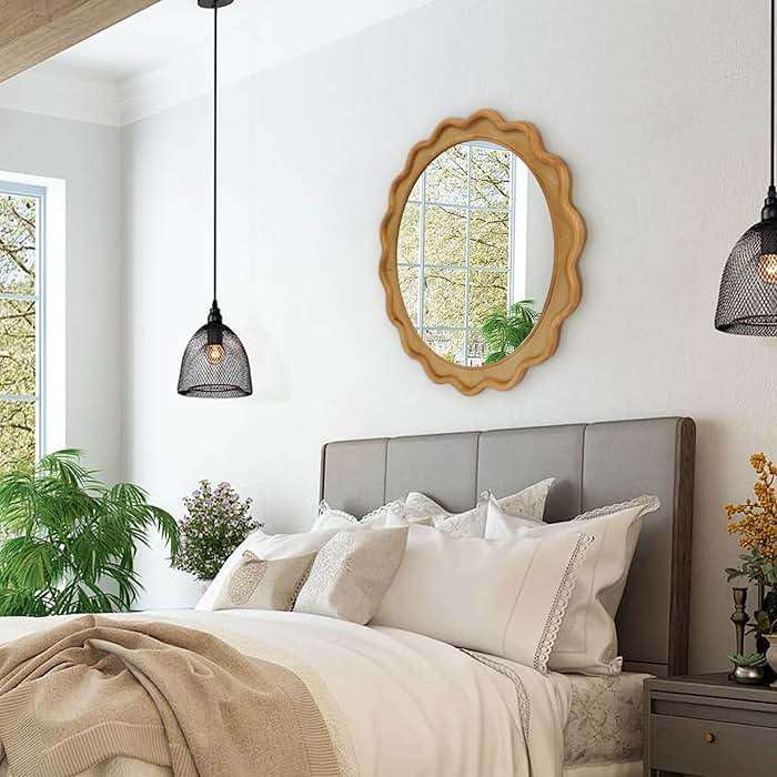 RiteSune Round Mirror 30 Inch, Farmhouse Wall Decor, Large Rustic Circle for Living Room, Bathroom, Entryway - Image 5