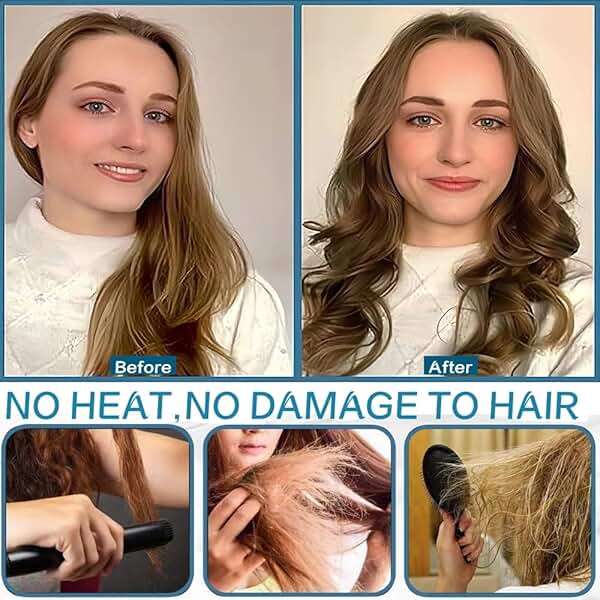 YiQiYi No Heat Hair Curler Headband for Long Hair, Satin Heatless Curling Rod with Adjustable Strap Overnight No Heat Curling Roller for Women and Girls Waves and Curls (Leopard Color) - Image 3