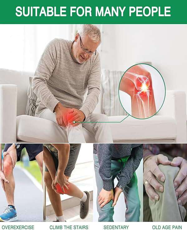 MYMULIKE Knee Patches, 100 Count Warming Herbal Plaster Knee Patches, Wormwood Extract Sticker 8 Hours Lasting Soothing Joint Discomfort for Knee, Back, Neck, Shoulder - Image 2