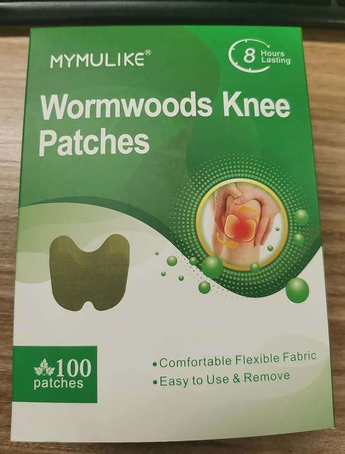 MYMULIKE Knee Patches, 100 Count Warming Herbal Plaster Knee Patches, Wormwood Extract Sticker 8 Hours Lasting Soothing Joint Discomfort for Knee, Back, Neck, Shoulder - Image 9