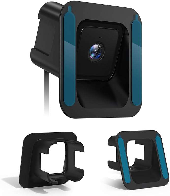 SURVADV Window Mount for Wyze Cam V4/V3/V3 Pro, 20 Degree Tilt(Up/Down/Left/Right), No Screws, Self-Adhesive, Wyze Window Mount Easy Installation for Indoor/Outdoor Glass Monitoring, Black - Image 1
