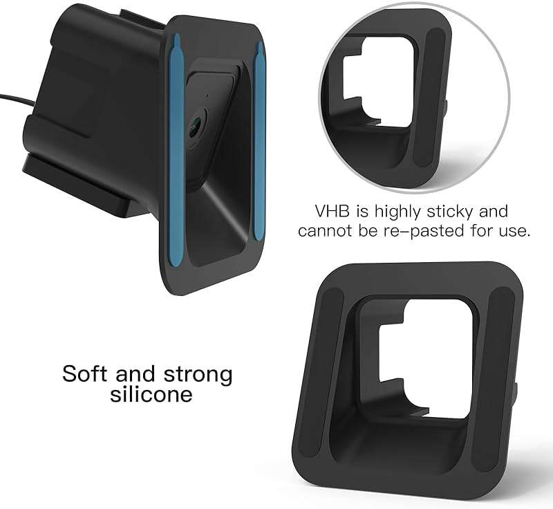 SURVADV Window Mount for Wyze Cam V4/V3/V3 Pro, 20 Degree Tilt(Up/Down/Left/Right), No Screws, Self-Adhesive, Wyze Window Mount Easy Installation for Indoor/Outdoor Glass Monitoring, Black - Image 4