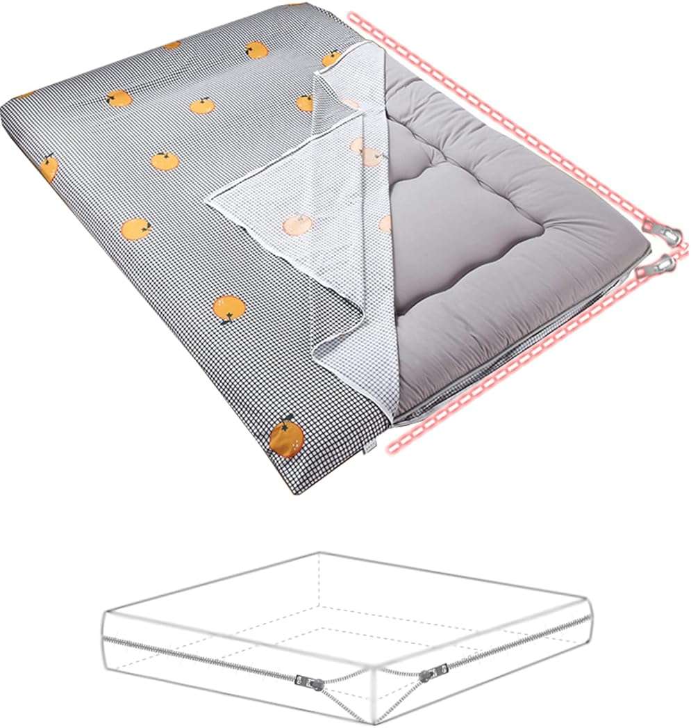 EFELIM Futon Mattress Cover King Queen Full Size, Printed Japanese Floor Mattress Futon Cover RV Mattress futon Slipcovers with Zipper Washable (Morocco,Full:135x200cm/53x78in) - Image 3