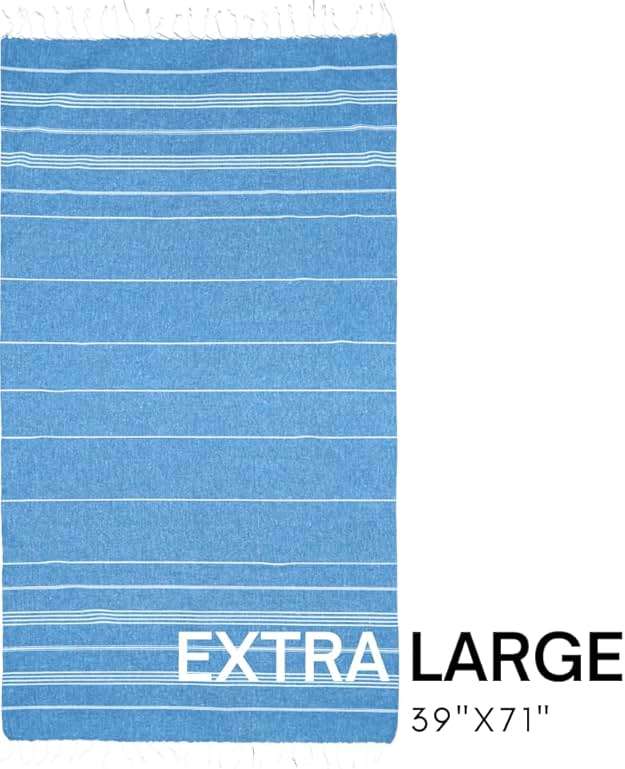 BAY LAUREL Turkish Beach Towel with Travel Bag 39 x 71 Quick Dry Sand Free Lightweight Large Oversized Towels Light - Image 4