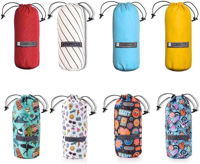 BAY LAUREL Turkish Beach Towel with Travel Bag 39 x 71 Quick Dry Sand Free Lightweight Large Oversized Towels Light - Image 6