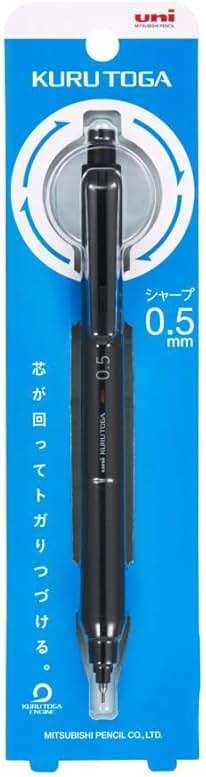 amazdone uni Kurutoga KS 0.5mm Mechanical Pencil Black (M5KS1P.24)+uni Mechanical Pencil Lead,The Uni Smudge-Proof Leads 0.5mm HB 3 Set Sticky Notes - Image 2