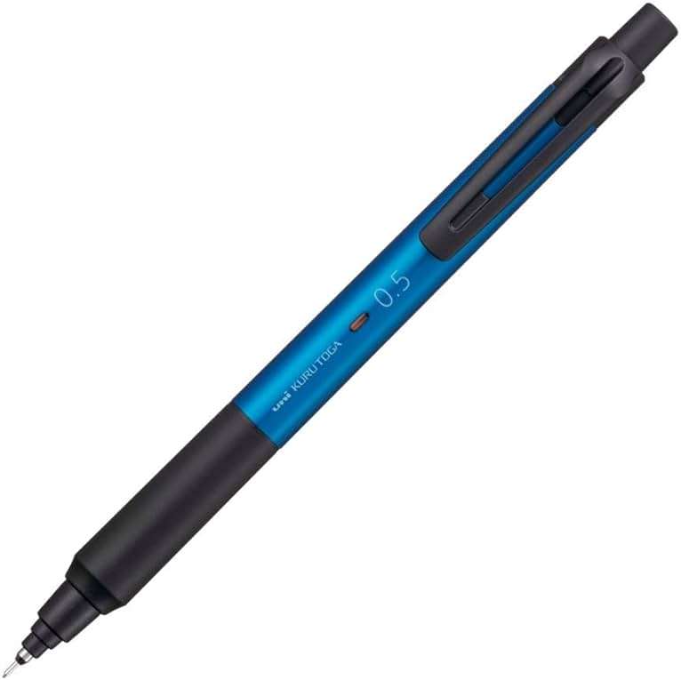 amazdone uni Kurutoga KS 0.5mm Mechanical Pencil Blue (M5KS1P.33)+uni Mechanical Pencil Lead,The Uni Smudge-Proof Leads 0.5mm HB 3 Set Sticky Notes - Image 3
