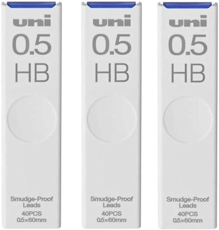 amazdone uni Kurutoga KS 0.5mm Mechanical Pencil Blue (M5KS1P.33)+uni Mechanical Pencil Lead,The Uni Smudge-Proof Leads 0.5mm HB 3 Set Sticky Notes - Image 4
