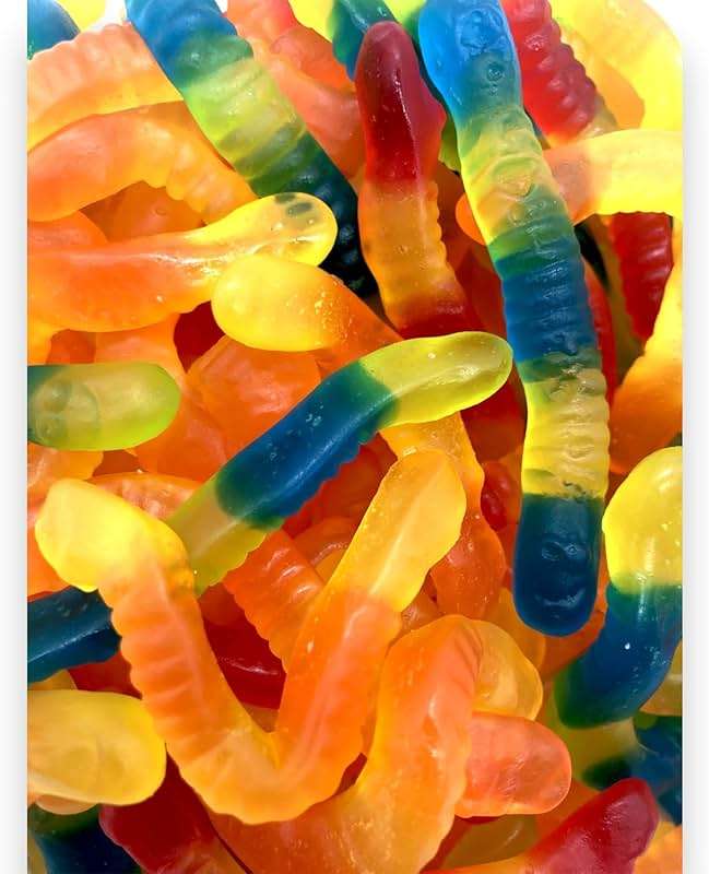 Klub Bulk Sugar-Free Gummi Worms Candy-1.5 lbs Delicious Fruit Flavor Gummies-Gluten Free, Ideal for Diet Conscious Candy Lovers(24 oz) - Image 2