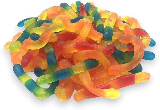 Klub Bulk Sugar-Free Gummi Worms Candy-1.5 lbs Delicious Fruit Flavor Gummies-Gluten Free, Ideal for Diet Conscious Candy Lovers(24 oz) - Image 6