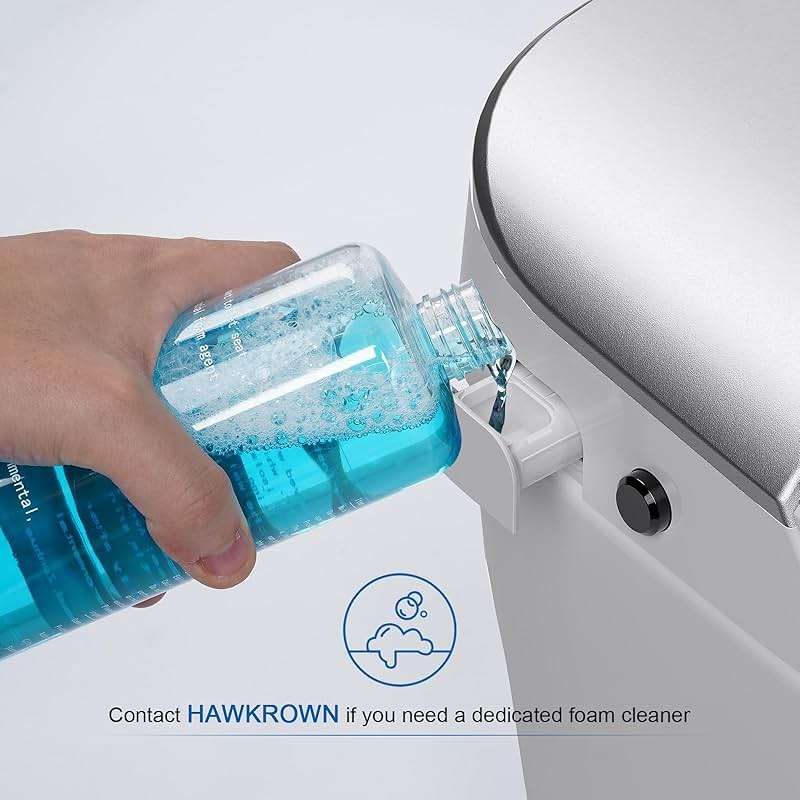 HAWKROWN Smart Toilet, Bidet Toilet with Pump Assisted,Auto Dual Flush, Foam Shield, Foot Sensor Operation, 12-Inch Rough-In, Heated Bidet Seat, Warm Water & Dryer LED Display & Night Light (ST-A01) - Image 8