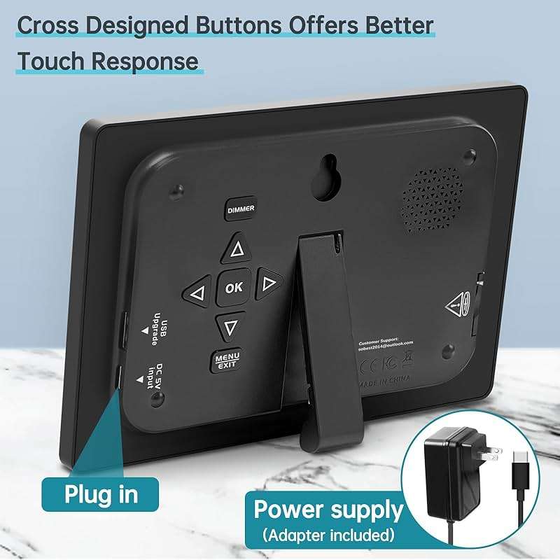 Soobest Dementia Digital Clock for Seniors Elderly, 20 Alarm Reminders 3 Ringtones for Memory Loss Alzheimers, Electric Time Date Day Large Display Calendar Clock, Auto DST, 1024 * 600P HD - Image 9