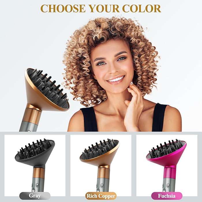 YTCHYYSK Large Diffuser Attachment Compatible with Dyson Airwrap, Upgraded Bigger Diffuser Nozzle to Dryer Faster and Define Curls Hair, Gold - Image 7