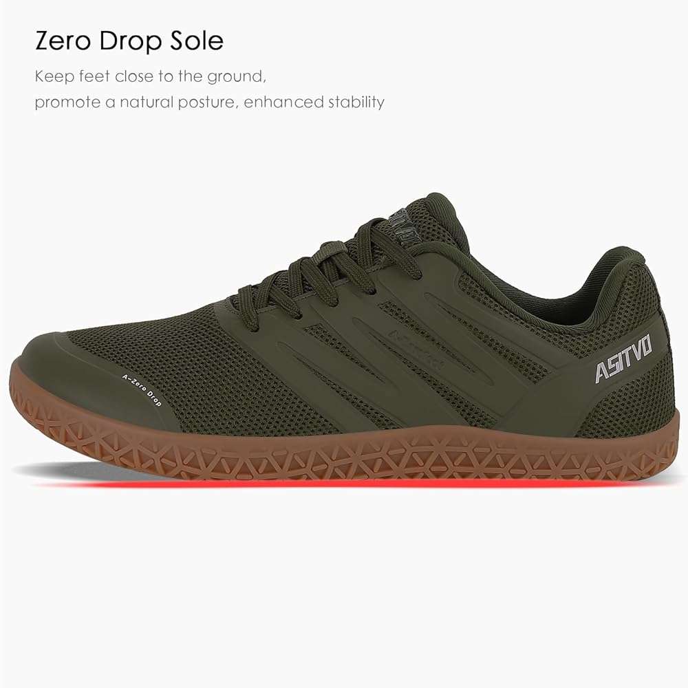 ASITVO Wide Men's Barefoot Zero Drop Sole Minimalist Width Toe Box Walking Shoes Sneakers TPU Toe No-Sew Upper - Image 2