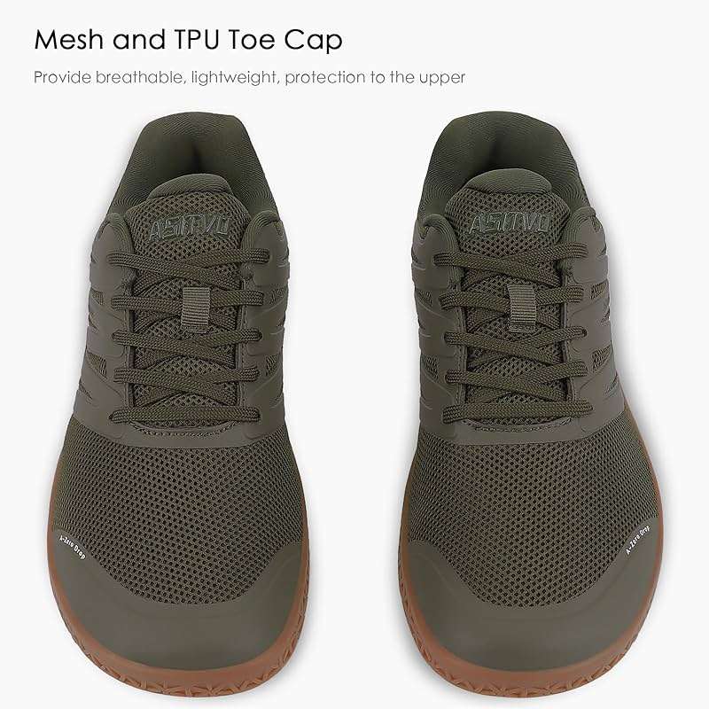 ASITVO Wide Men's Barefoot Zero Drop Sole Minimalist Width Toe Box Walking Shoes Sneakers TPU Toe No-Sew Upper - Image 5